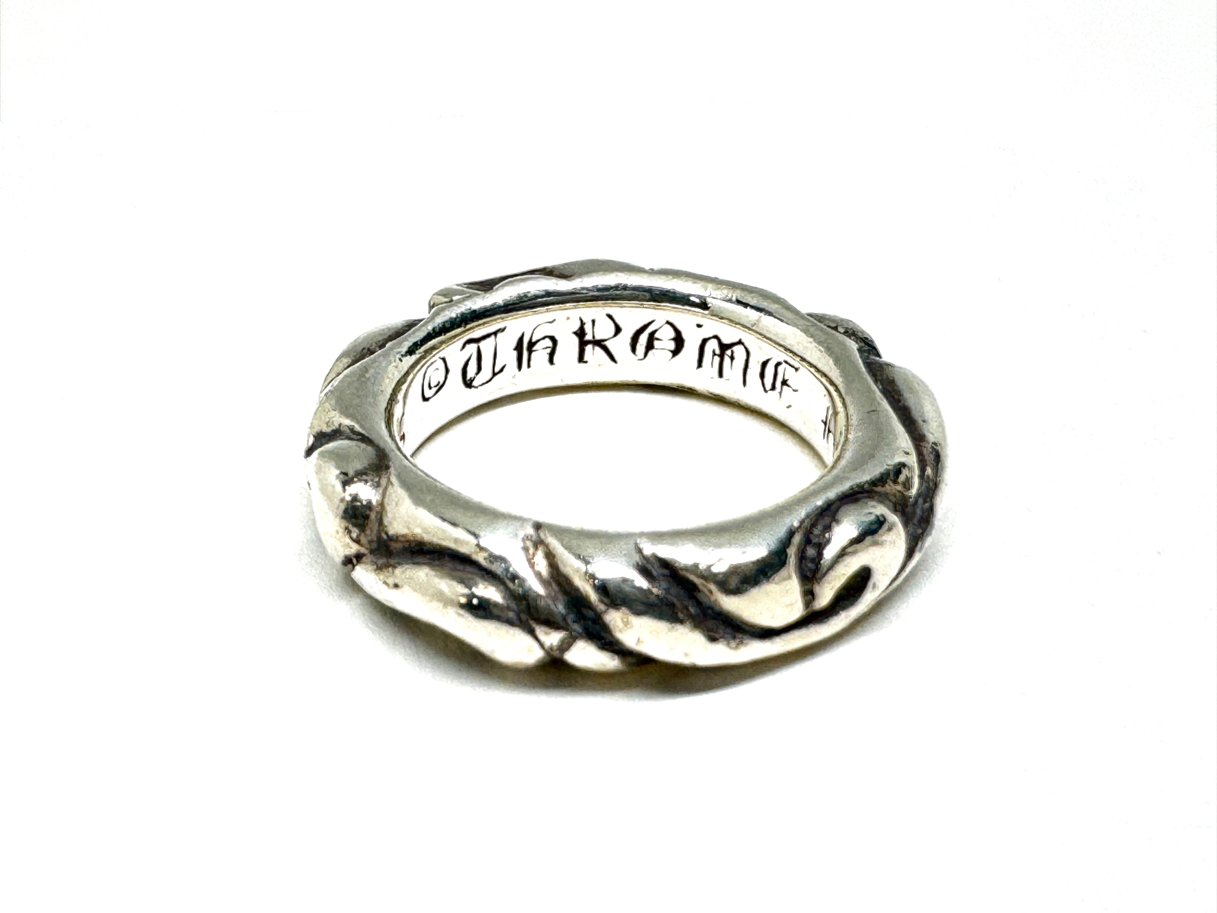 Chrome Hearts Scroll Band Ring "Silver"