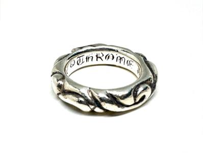 Chrome Hearts Scroll Band Ring "Silver"