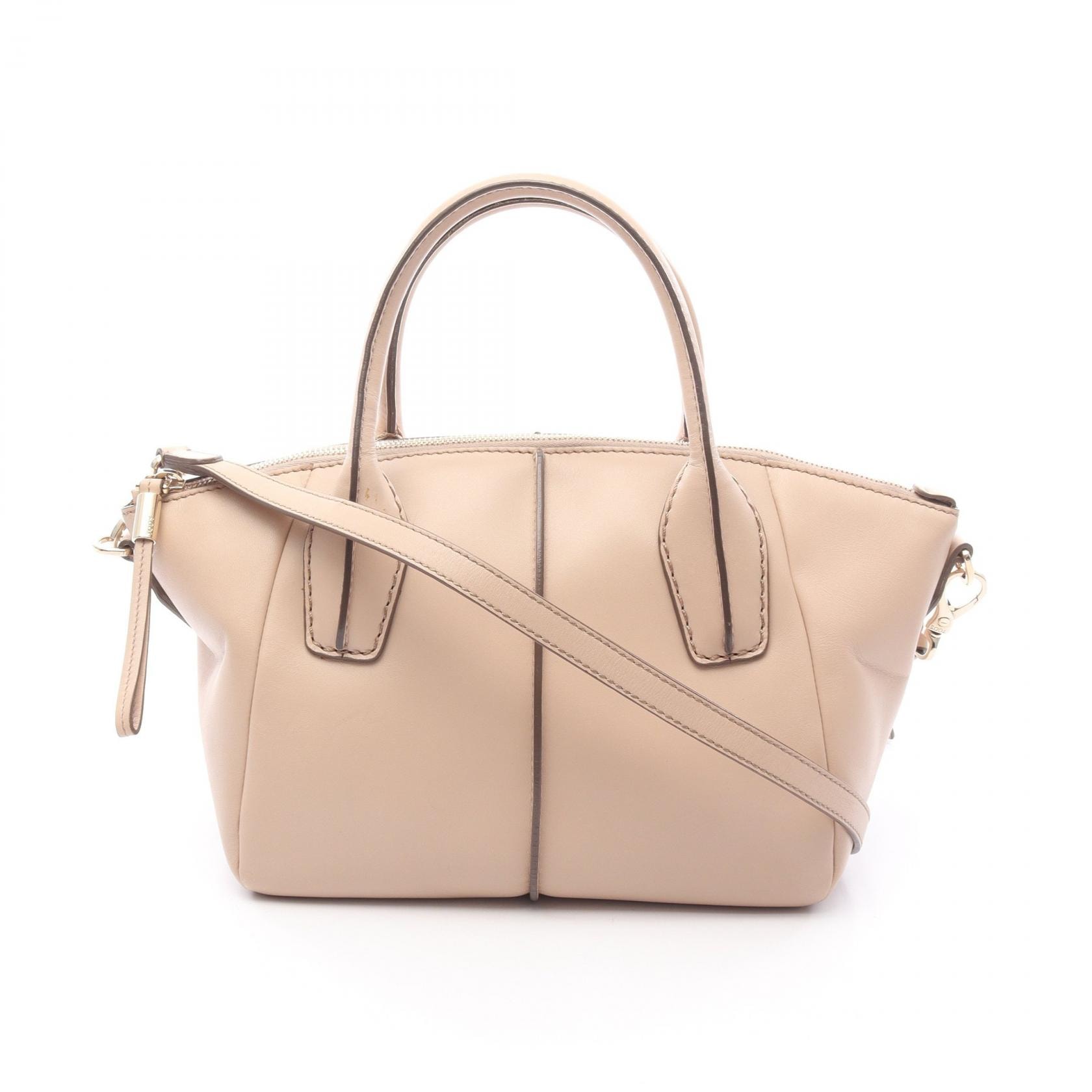 トッズ TOD'S Dスタイリング ハンドバッグ バッグ レザー レディース ピンク系 【中古】