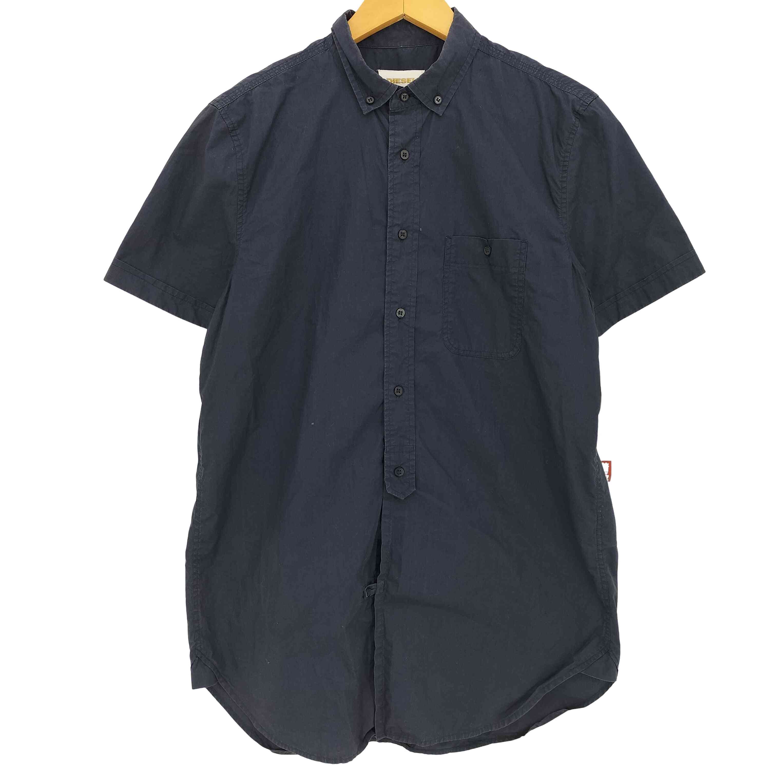 バックチェーン刺繍 半袖シャツ【1136025564926】