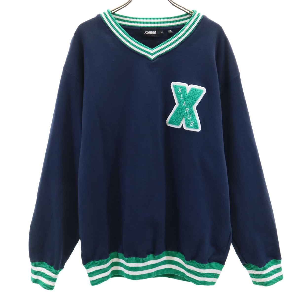 XLARGE エクストララージ 長袖 スウェット トレーナー M ネイビー