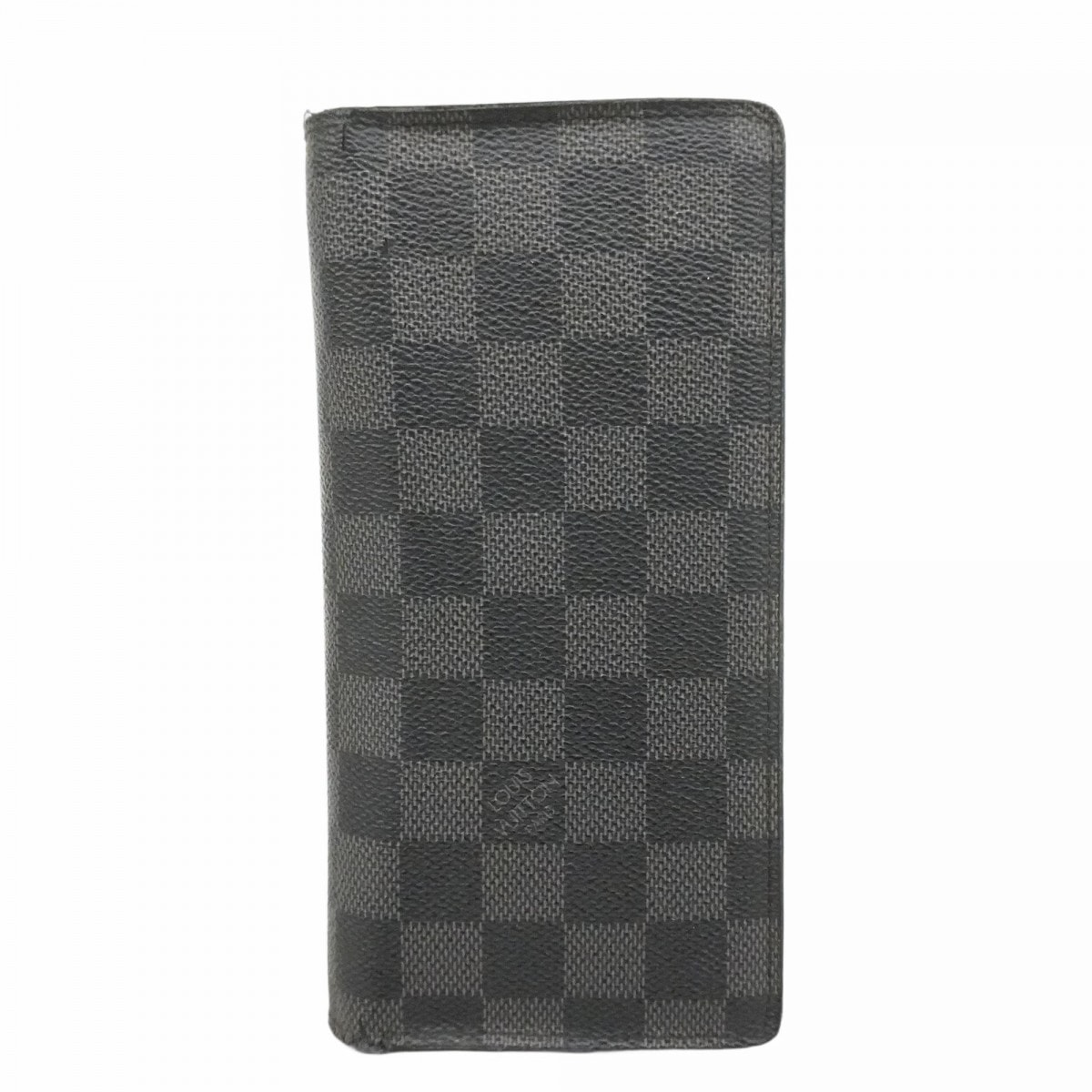 【6dd4493】ルイヴィトン 長財布 ダミエ・グラフィット ポルトフォイユブラザ N62665 ブラック グレー【中古】メンズ