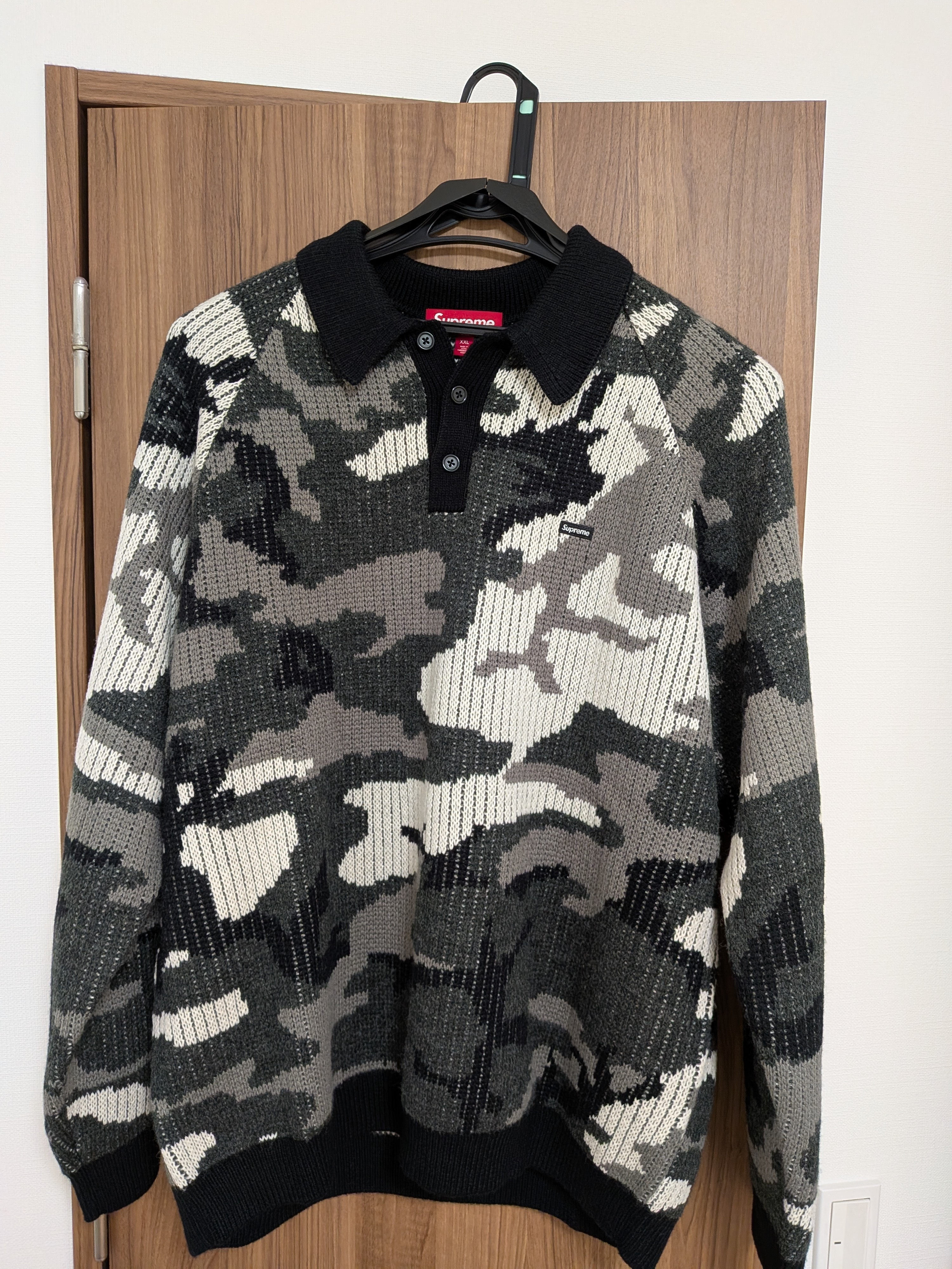 Supreme Small Box Polo Sweater (25FW) "Snow Camo"