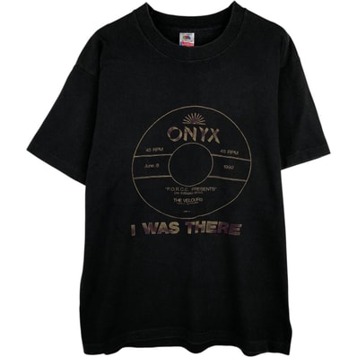 古着 90年代 フルーツオブザルーム FRUIT OF THE LOOM ONYX オニキス アドバタイジングTシャツ USA製 メンズL相当 ヴィンテージ/eaa616194