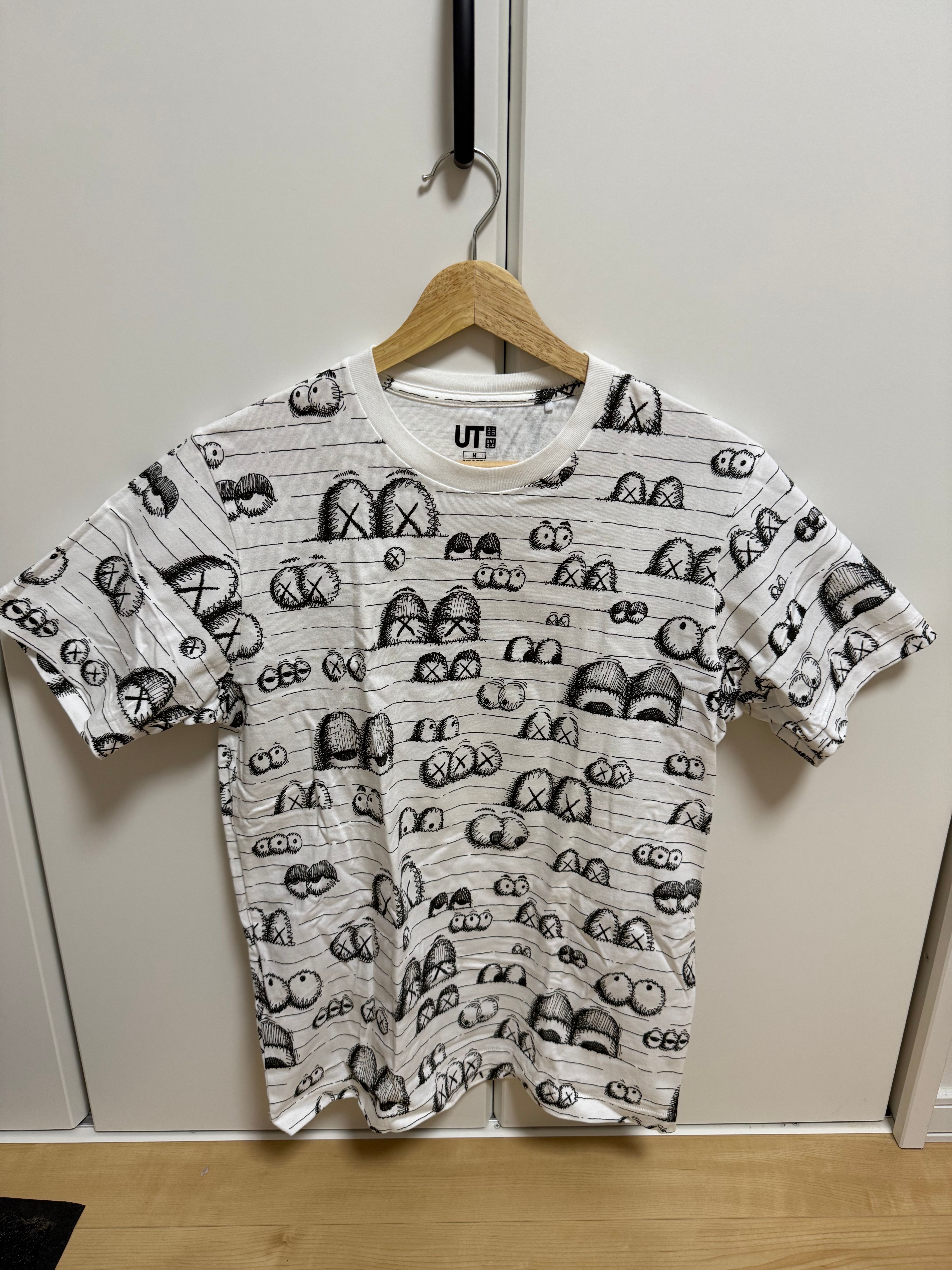 KAWS x Uniqlo All Over Eyes Tee "White"