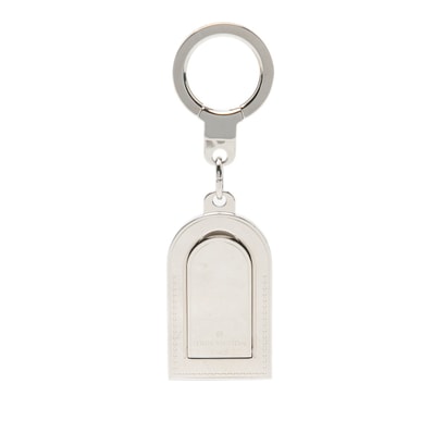 ルイ ヴィトン ポルト クレ ポルト アドレス チャーム ネームタグ キーホルダー シルバー メタル レディース LOUIS VUITTON 中古