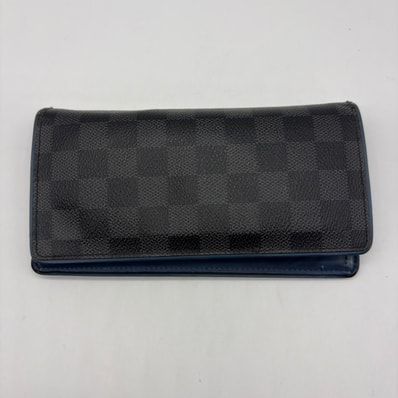 Louis Vuitton Brazza Wallet Damier Graphite "Blue"