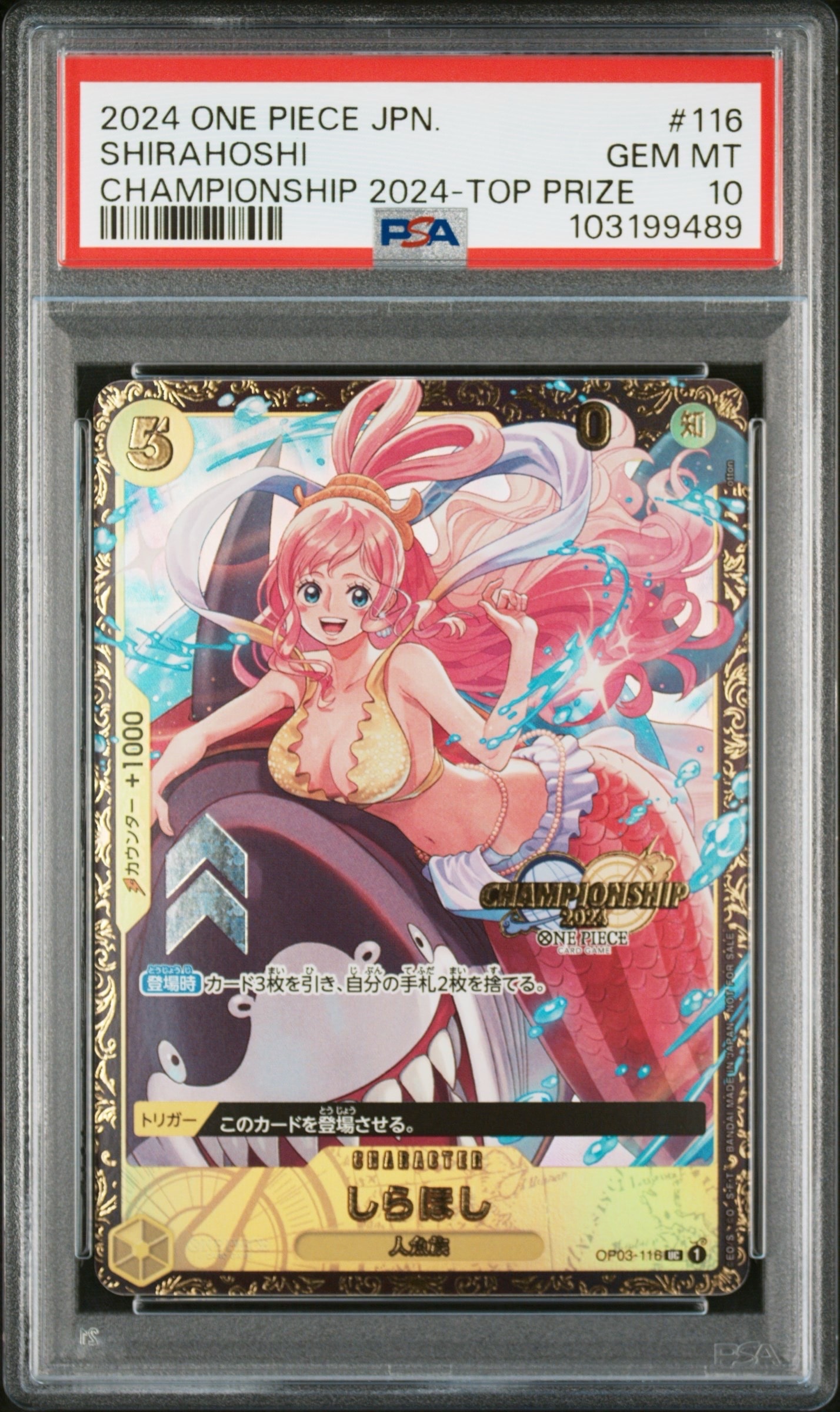 しらほし UC [OP03-116](プロモーションカード「チャンピオンシップ2024 記念品」)