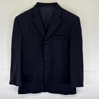 古着 バーバリー BURBERRY USA製 テーラードジャケット ブレザー スーツ 3ボタン 大きいサイズ 41REG ブラック メンズ