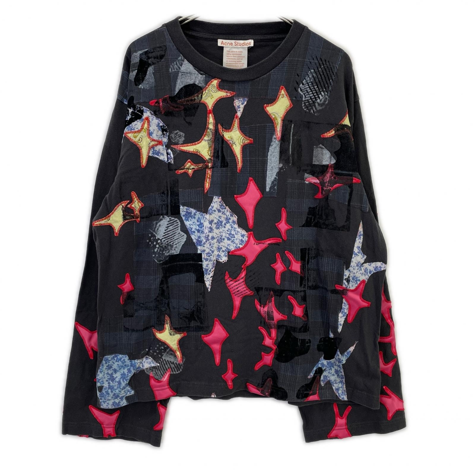 アクネ ストゥディオズ 【美品】PS-UX-TSHI00017 パッチワーク 長袖Tシャツ XL