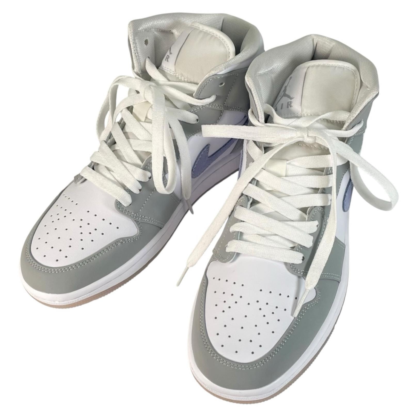 未使用品 NIKE ナイキ WMNS AIR JORDAN 1 MID BQ6472 105 スニーカー レザー/ラバー グレー レディース 25 39 8【古着】【中古】