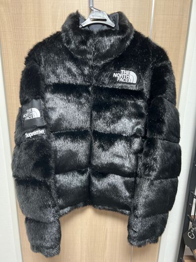 Supreme x The North Face Faux Fur Nuptse Jacket "Black"