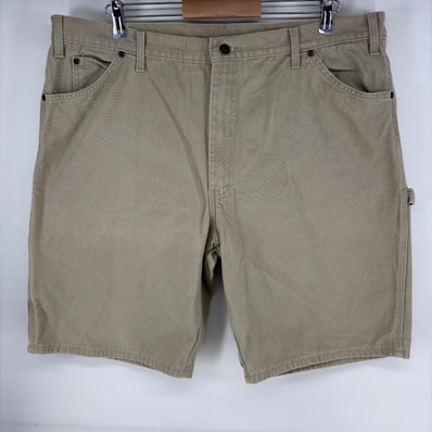 古着 ディッキーズ Dickies ダック ショートパンツ ペインター ショーツ ハーフパンツ ハンマーループ w42 ベージュ系 メンズ