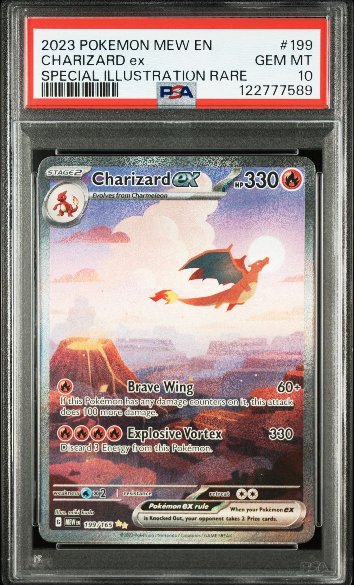 PSA10】リザードンex SIR [MEW EN 199/165]【英語版