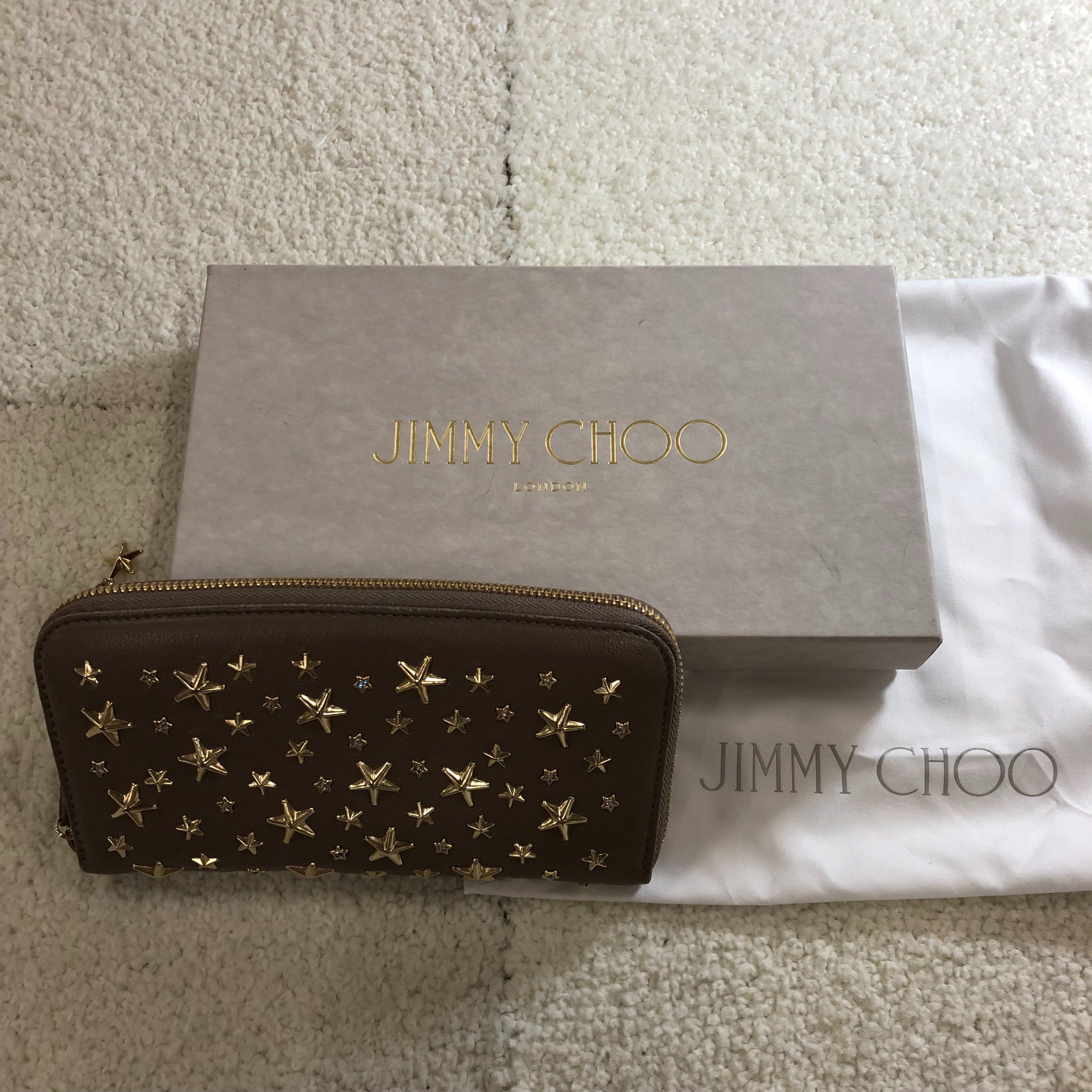 ジミーチュウ FILIPA スタースタッズ×クリスタル 長財布