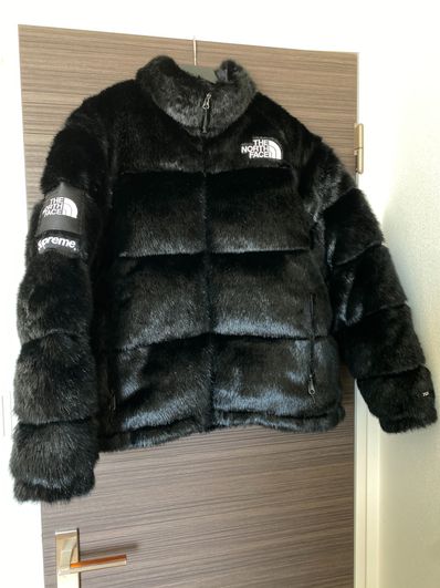 Supreme x The North Face Faux Fur Nuptse Jacket "Black"