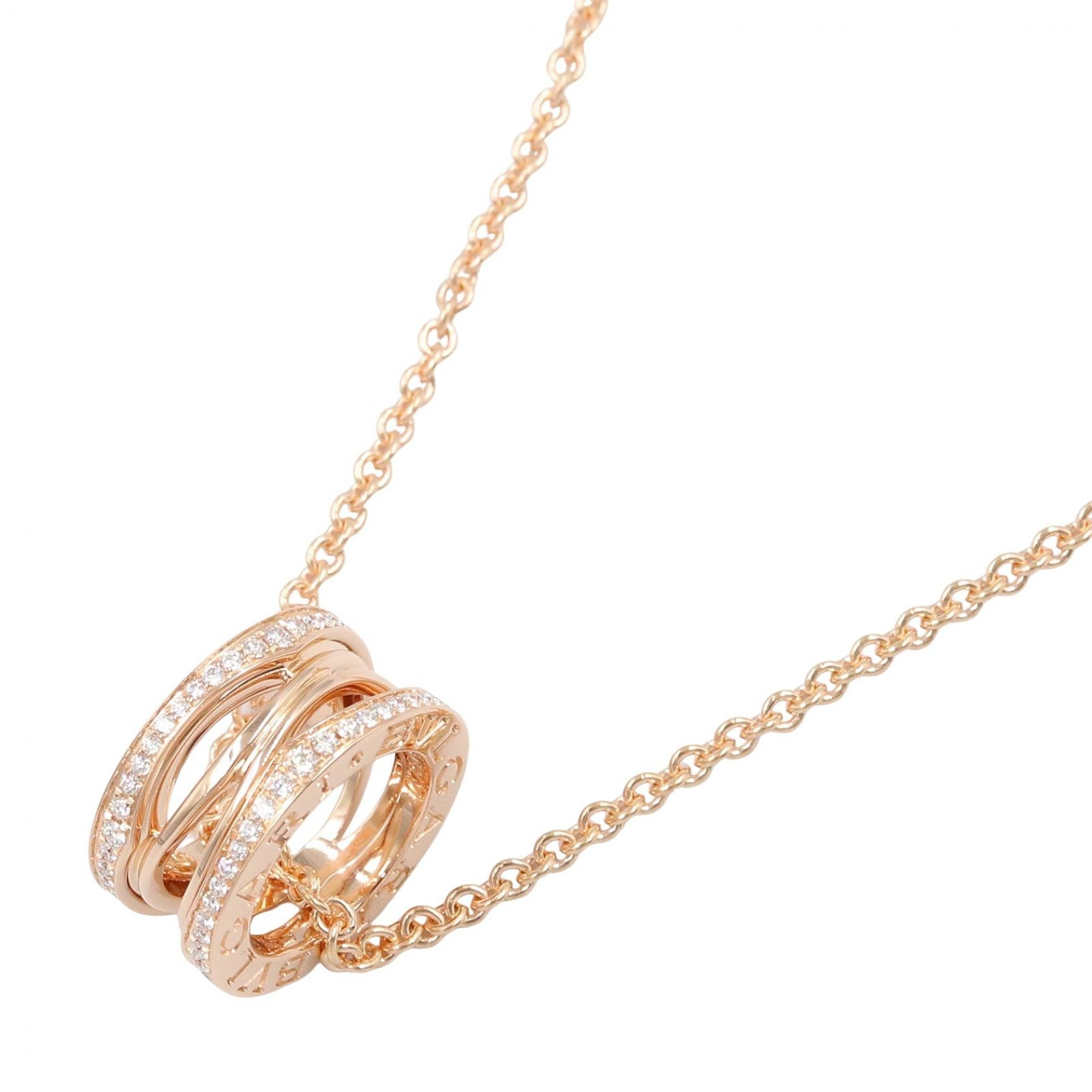 ブルガリ BVLGARI B-zero1 ビーゼロワン ネックレス レジェンド ダイヤ ネックレス ジュエリー K18PG(ピンクゴールド) ダイヤモンド レディース ゴールド系 / クリア系 【中古】