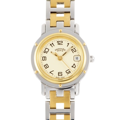 HERMES エルメス クリッパー CL4.220 SS/GP【中古】