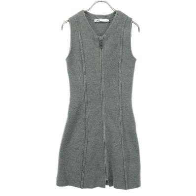 美品 ZARA ザラ ノースリーブ ニットベスト S グレー