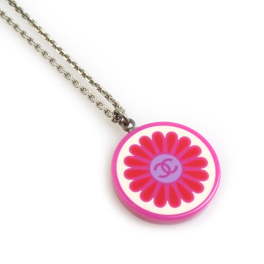 シャネル CHANEL ネックレス レジン/メタル ピンク系 レディース【中古】 h32172i