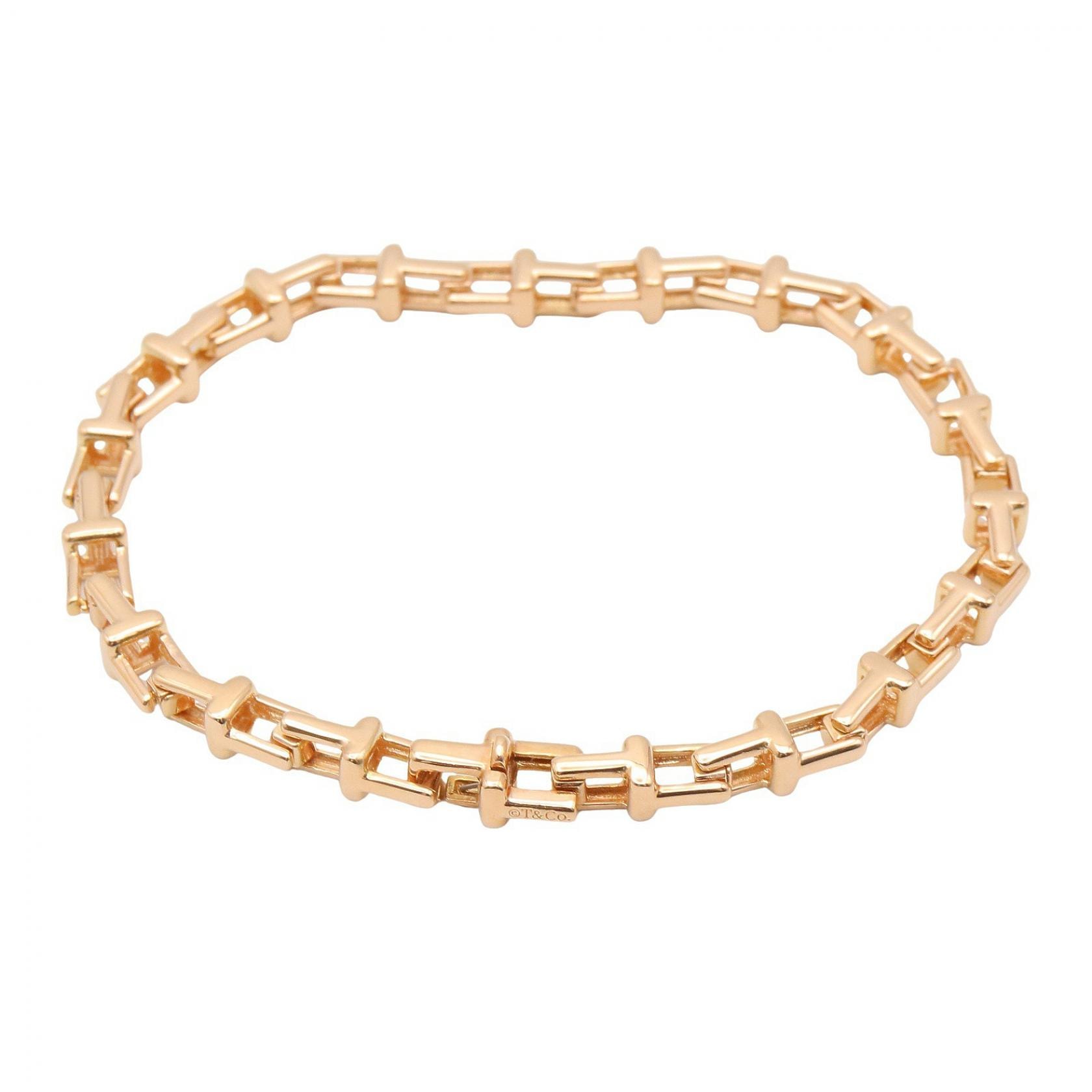 ティファニー TIFFANY&CO ティーナロー ブレスレット ブレスレット ブレスレット アクセサリー K18PG(ピンクゴールド) メンズ レディース ゴールド系 【中古】