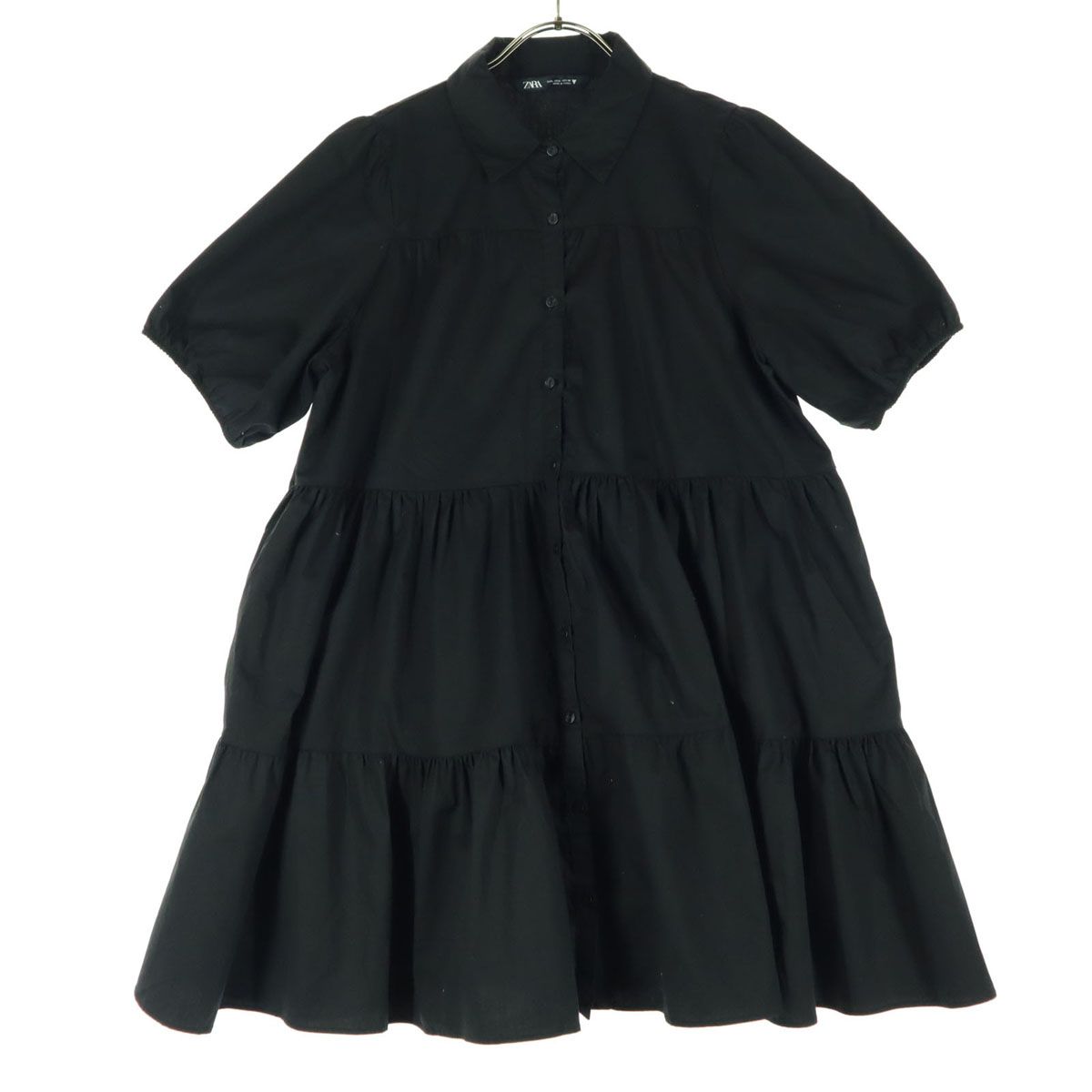美品 ZARA ザラ 半袖 シャツワンピース