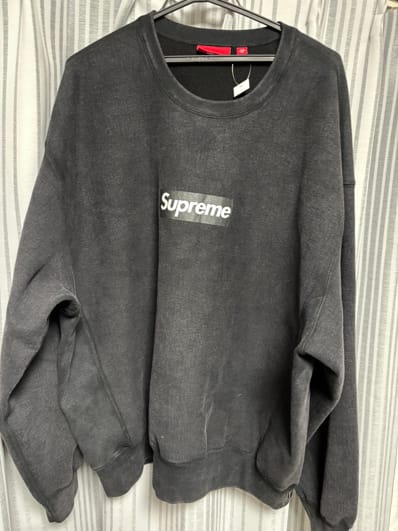 Supreme Washed Box Logo Crewneck "Black"