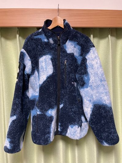Supreme x The North Face Bleached Denim Print Fleece Jacket "Indigo"