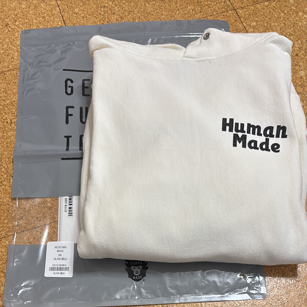 HUMAN MADE A$AP Rocky HUMAN TESTING PIZZA HOODIE "White"
