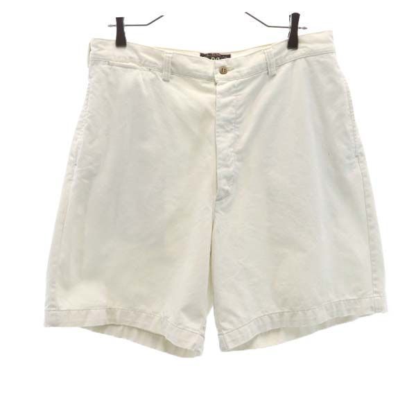 RRL ダブルアールエル 90s USA製 赤三星 チノショートパンツ w33 白 RALPH LAUREN ラルフ ボタンフライ