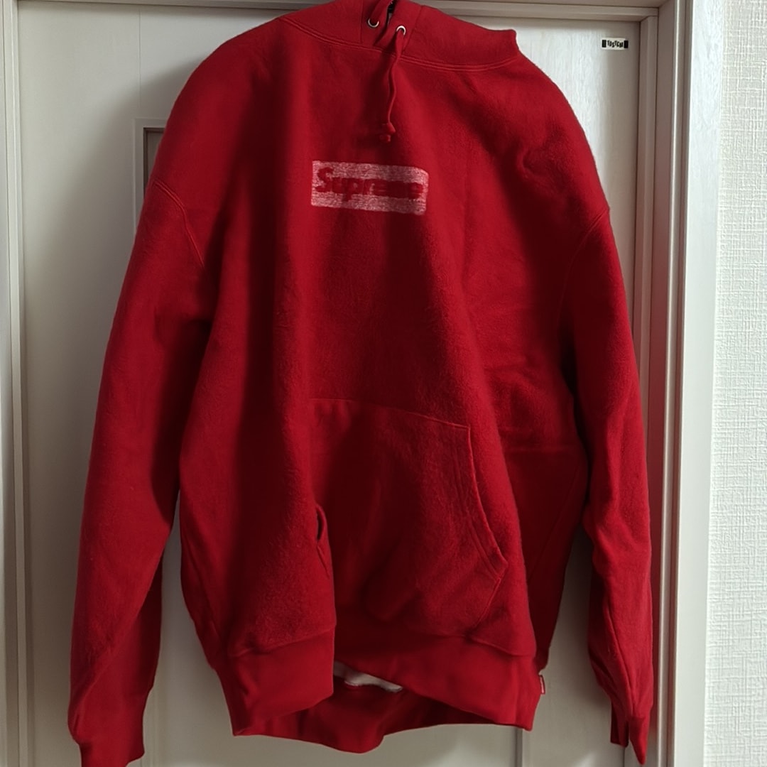 Supreme Inside Out Box Logo Hooded Sweatshirt "Red"
