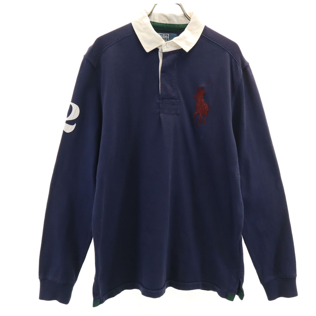 Polo by Ralph Lauren ポロバイラルフローレン ビッグポニー刺繍 長袖 カスタムフィット ラガーシャツ M ネイビー