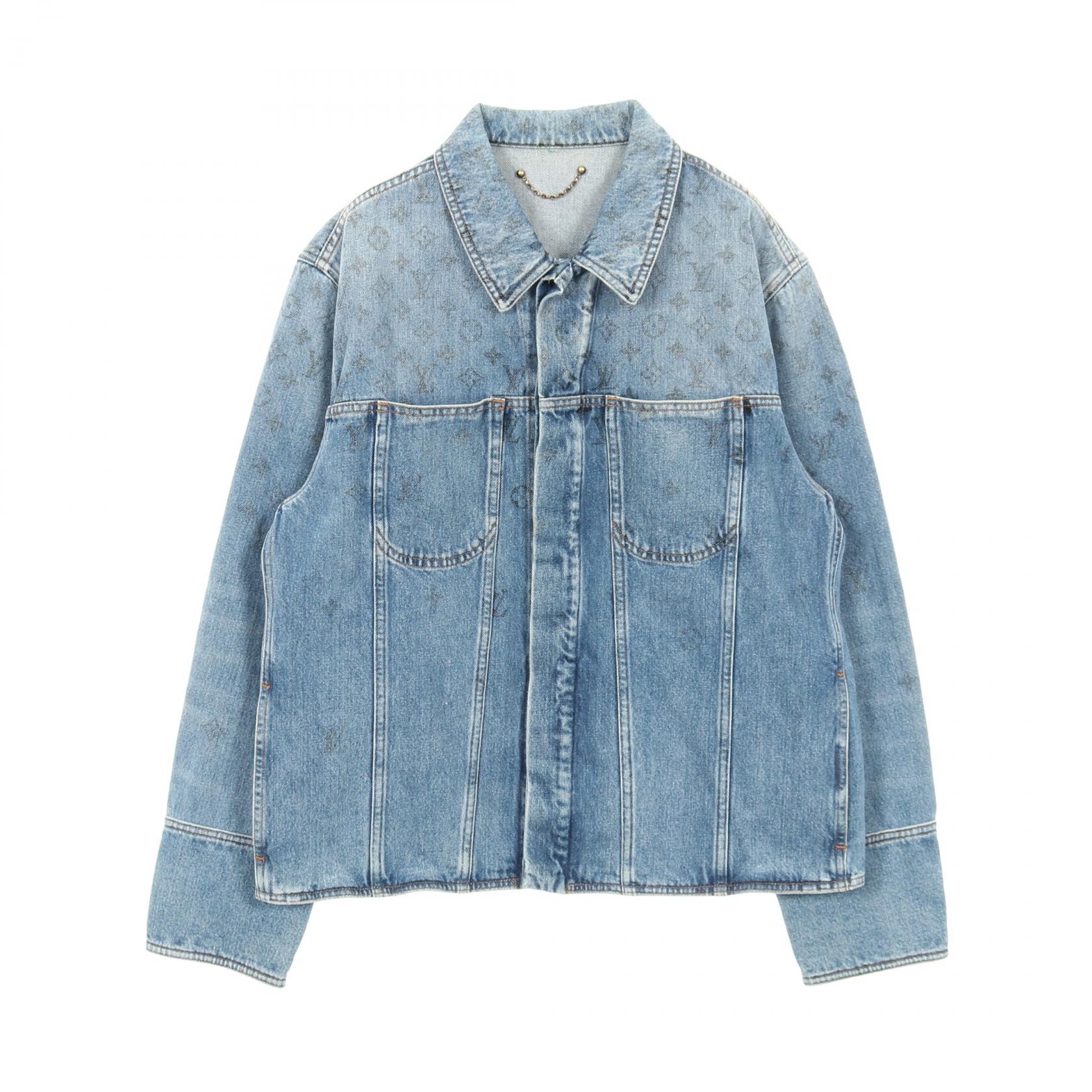 ルイ・ヴィトン LOUIS VUITTON モノグラム デニムジャケット 衣料品 アウター コットン メンズ ブルー系 RM202 YIE HJA71W 【中古】