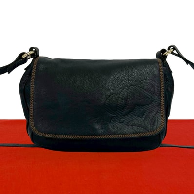 LOEWE ロエベ アナグラム ロゴ レザー ショルダーバッグ ブラウン
36985