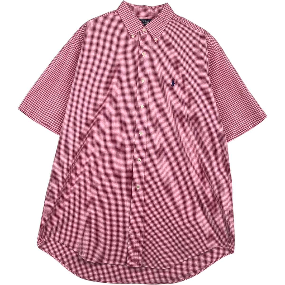 古着 ラルフローレン Ralph Lauren BLAKE ギンガムチェック 半袖 ボタンダウン チェックシャツ メンズL相当/eaa637750