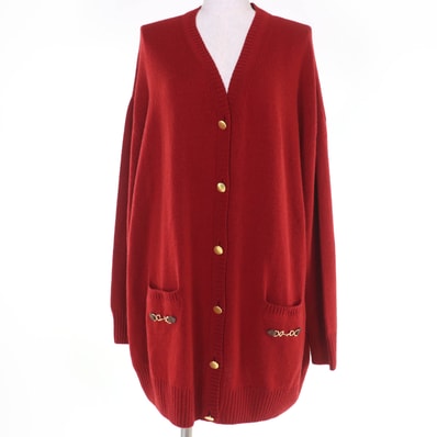 未使用品 グッチ カーディガン レッド レディース S 749064