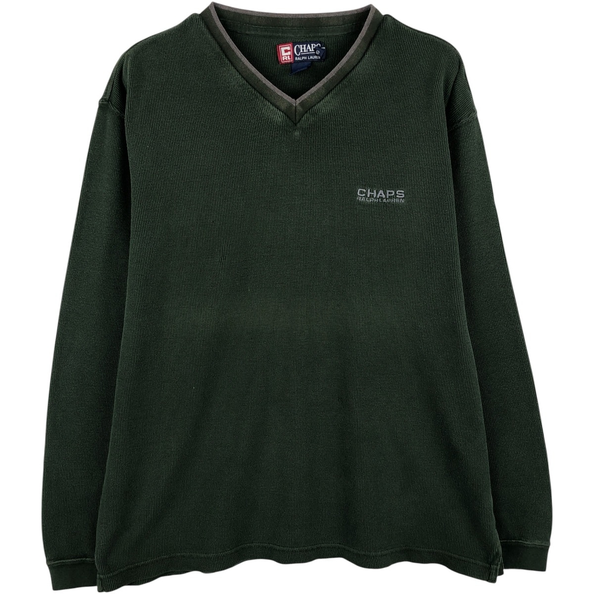 古着 ラルフローレン Ralph Lauren CHAPS チャップス Vネック ロングTシャツ ロンT メンズXL相当/eaa608330