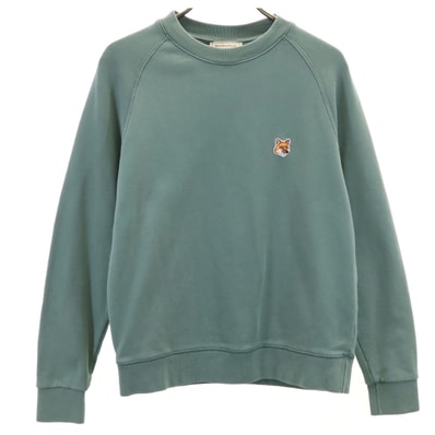 MAISON KITSUNE メゾンキツネ ポルトガル製 長袖 スウェット トレーナー S グリーン系