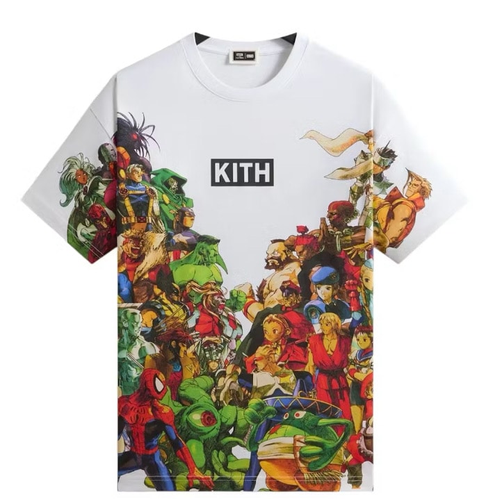 kith marvel capcom all over printed tee