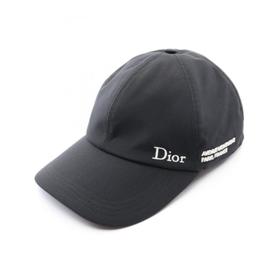 ディオール・オム DIOR HOMME ロゴ ベースボール キャップ 帽子 ポリエステル メンズ ブラック系 693C913E2116980S 【新品】