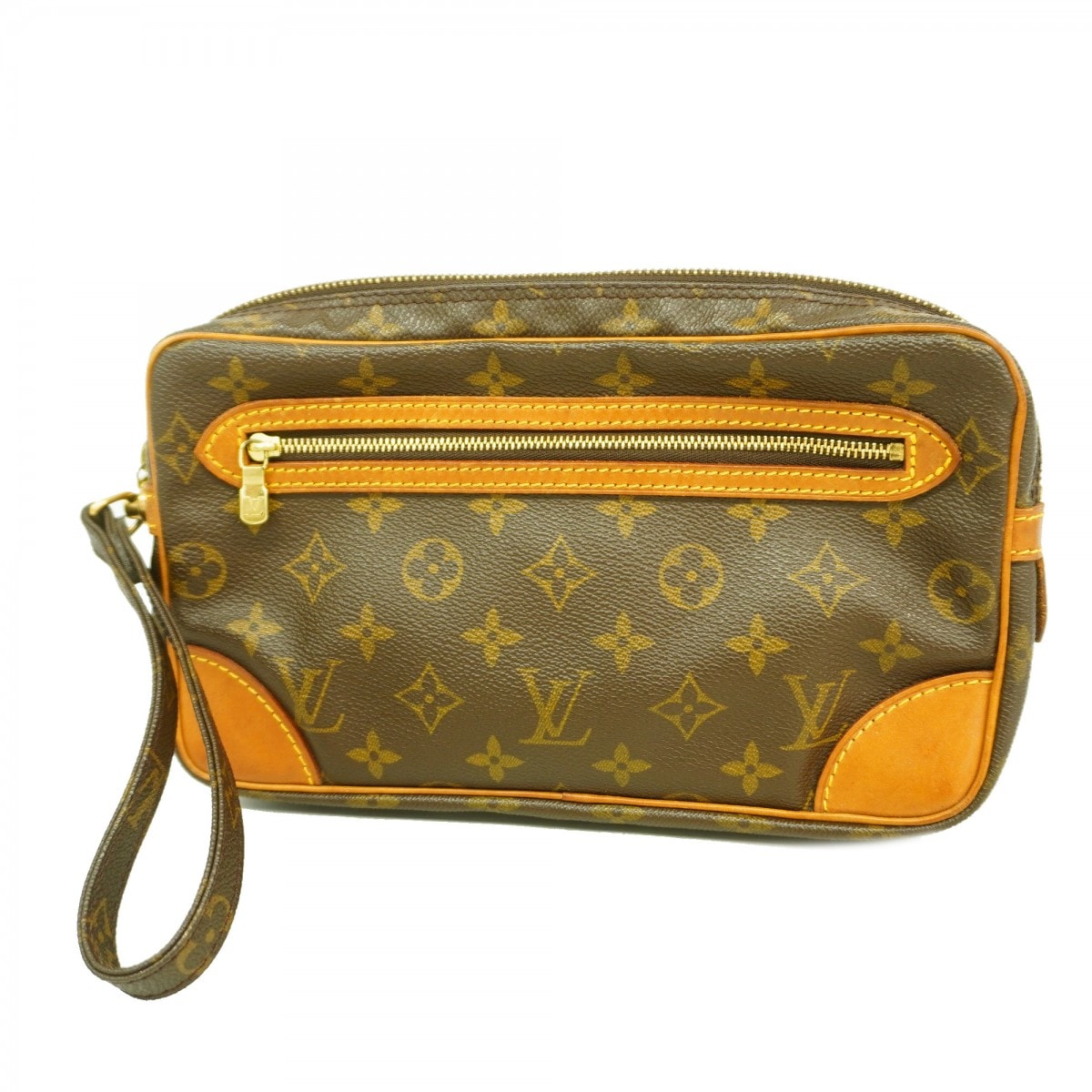 【6ce6404】ルイヴィトン クラッチバッグ モノグラム マルリードラゴンヌGM M51825 ブラウン【中古】メンズ