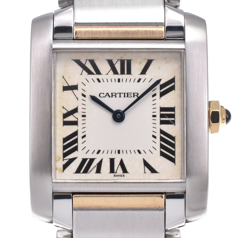 カルティエ CARTIER W51006Q4 タンクフランセーズMM SS/YG シルバー クォーツ ユニセックス 腕時計 J#149494