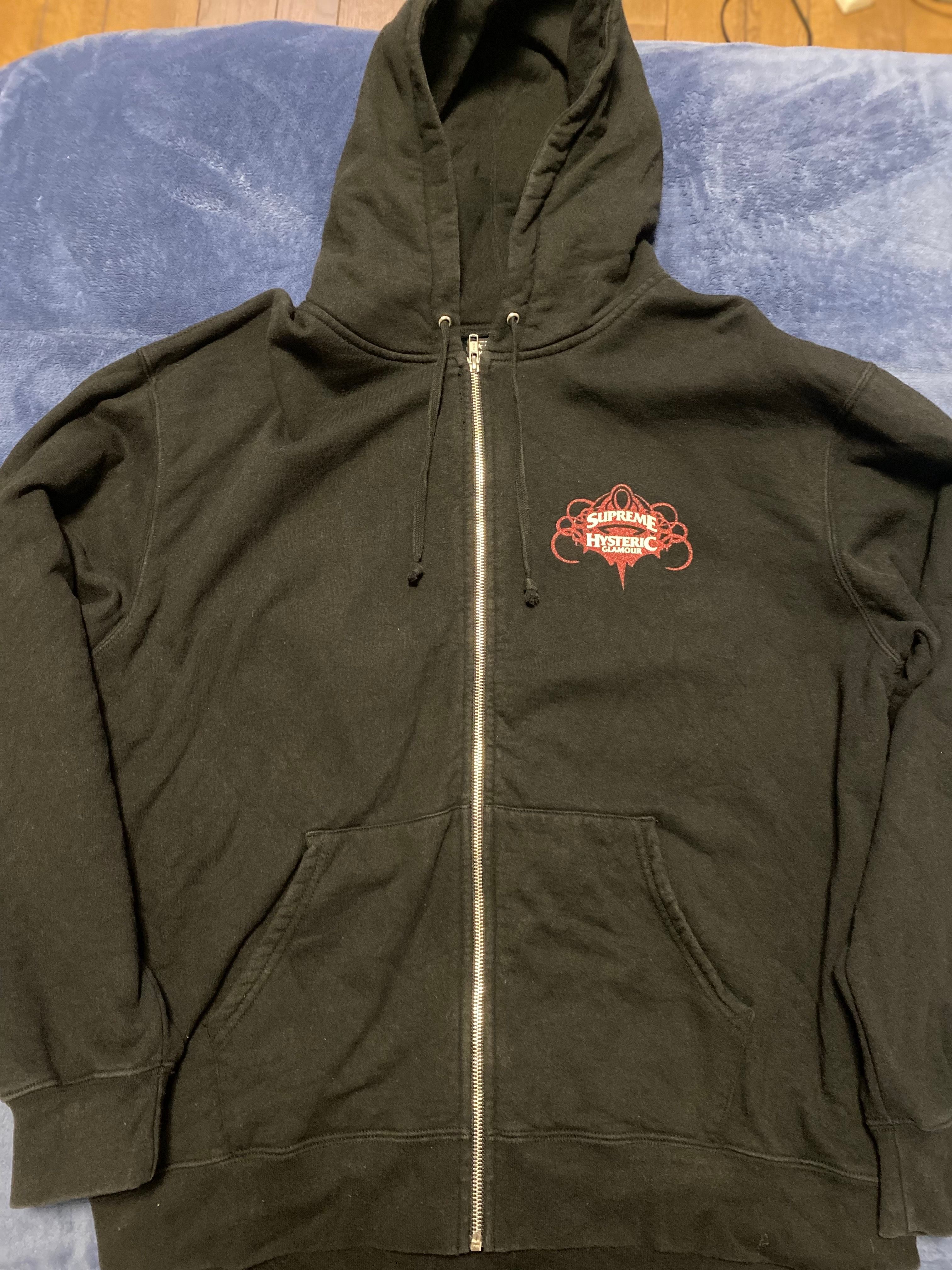 Supreme x HYSTERIC GLAMOUR Zip Up Hooded Sweatshirt "Black"