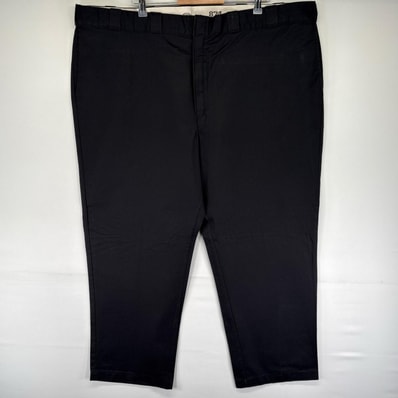 古着 ディッキーズ Dickies パンツ 874 ワンポイントロゴ オリジナルフィット 大きいサイズ ジップ W50 L30 ブラック系 メンズ