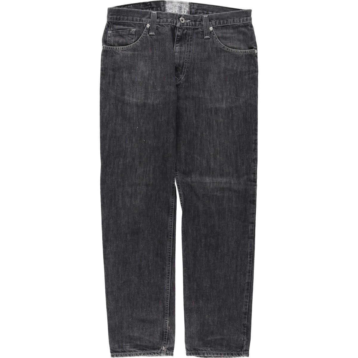 古着 ステューシー STUSSY WORKGEAR ブラックデニム ストレートデニムパンツ メンズw33相当/eaa500730