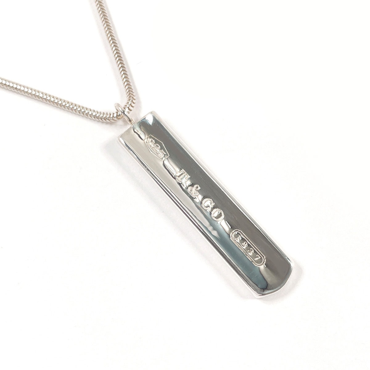 ティファニー ネックレス 1837 バー ペンダント  シルバー