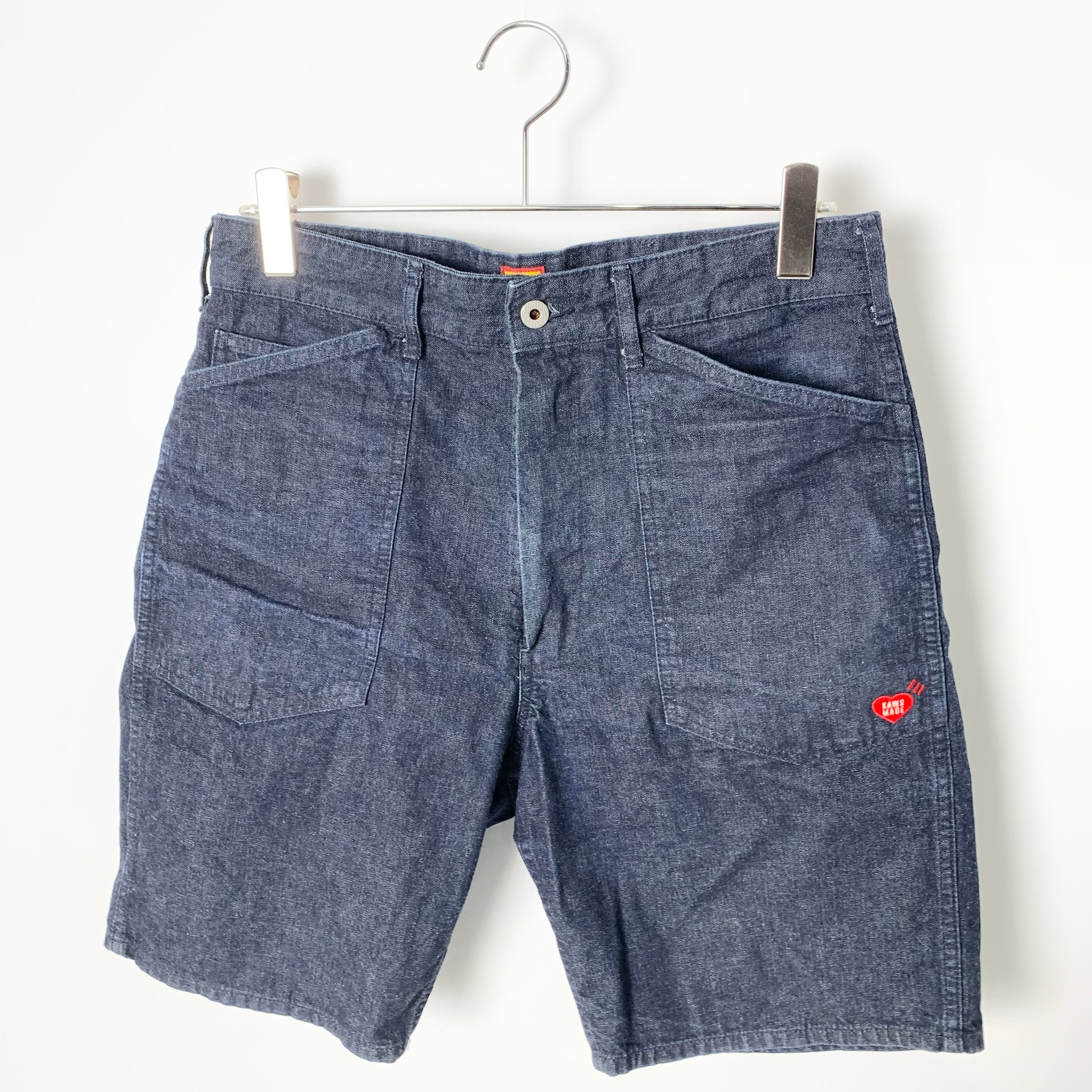 DENIM PAINTER SHORTS