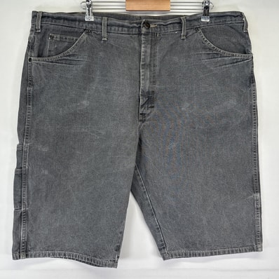古着 ディッキーズ Dickies ショートパンツ ワーク ペインター 大きいサイズ デニム ハーフ 半ズボン 短パン w44 グレー系 メンズ