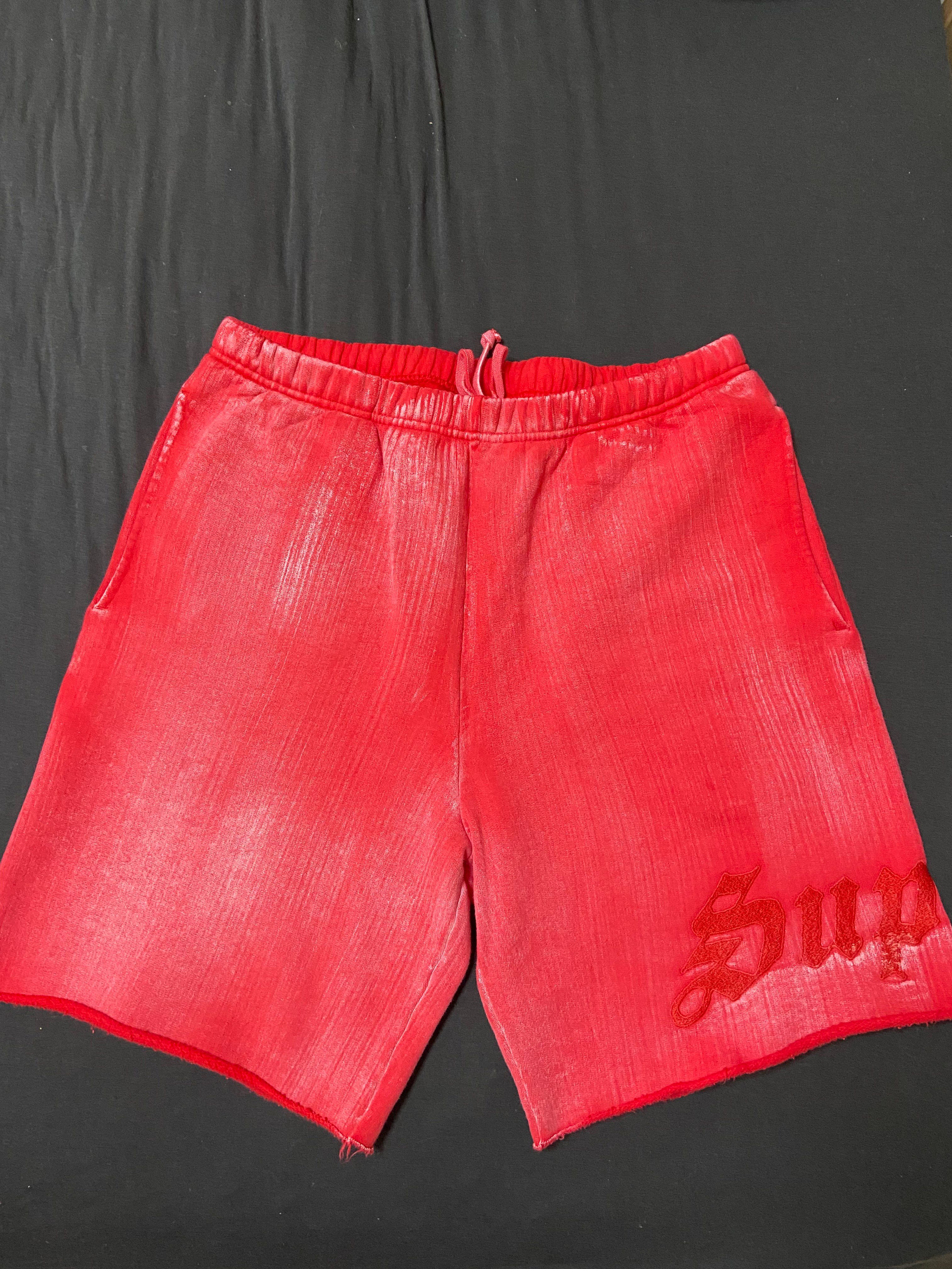 Supreme Brush Stroke Sweatshort "Red"