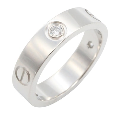 カルティエ CARTIER ラブリング 3PD リング・指輪 ジュエリー K18WG(ホワイトゴールド) ダイヤモンド レディース シルバー系 / クリア系 B4032500 【中古】